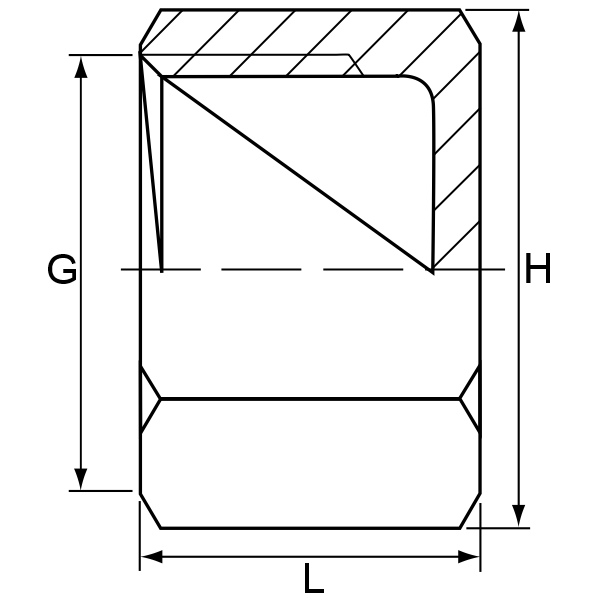 304 Stahl-Excape-Kone großer Durchmesser 48,3mm, kleiner