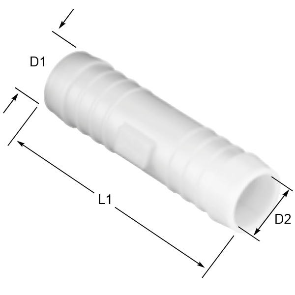 Kunststoff POM Schlauchverbinder Tülle 2fach, 0,30 €