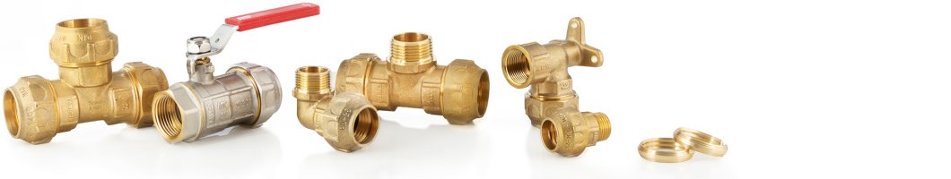 Brass compression fittings DVGW for...