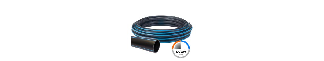 PE pipes - 16 bar, DVGW, reel and rod
