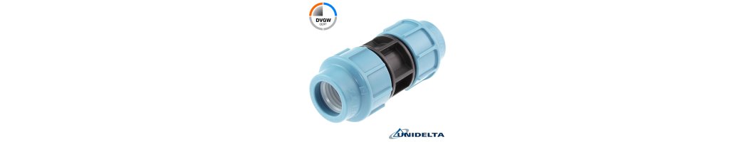 PP compression fittings, DVGW, for PE...