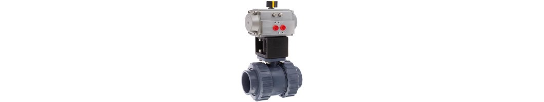 PVC-U 2Wege Kugelhahn Stellantrieb...