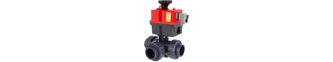 U-PVC 3 way ball valve with...