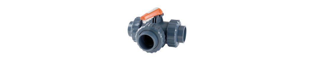 U-PVC 3 way ball valve