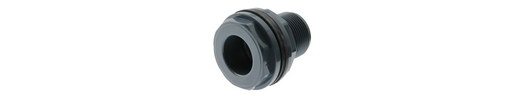 U-PVC tank connectors and flanges