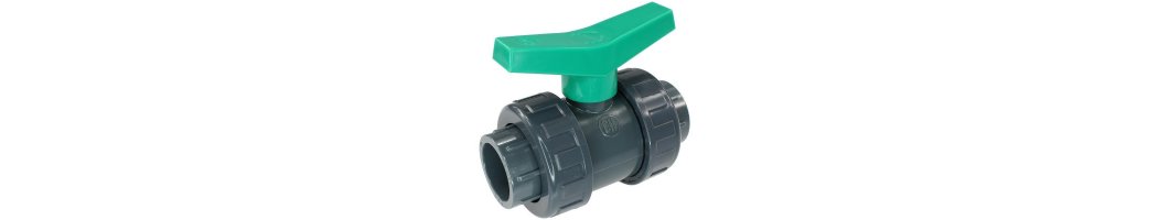PVC-U Kugelhahn HDPE 2fach Überwurf -...
