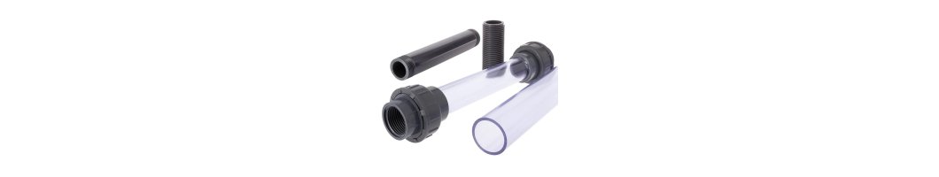 U-PVC trasparent pipes and threaded bars