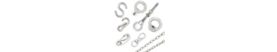 Accessories, spring hooks, rings and...