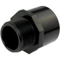 U-PVC black adapter solvent socket x male thread