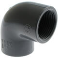 Gomito a 90° filetto femmina in PVC-U