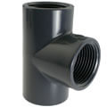 PVC-U T-piece 90°, 3 x female thread
