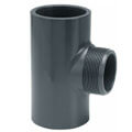 PVC-U T-piece 90° glue socket x external thread