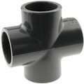 PVC-U cross-piece, 4-way glue socket