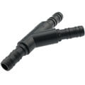PVC-U T-piece 45°, 3-way hose nozzle