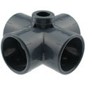 PVC-U cross piece with centre outlet 5-fold Socket
