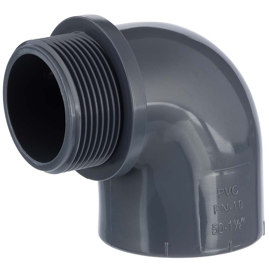 U-PVC solvent elbow 90° x male thread