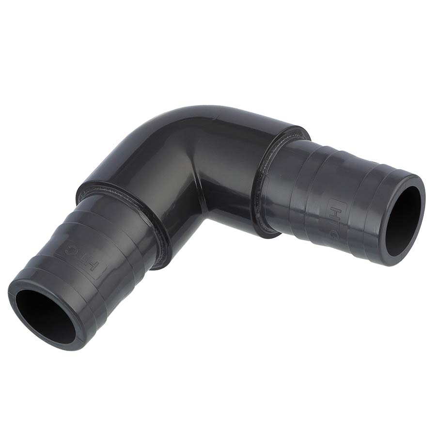 U-PVC/PP elbow 90° with hose tail