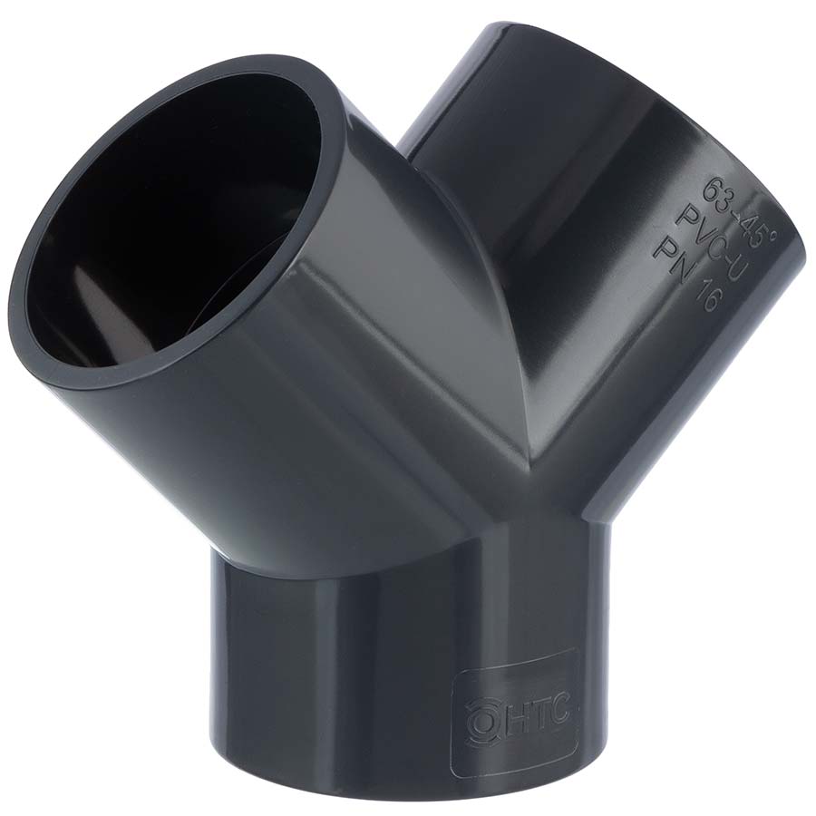 PVC-U Y-piece, triple glue socket
