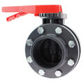 U-PVC butterfly valve incl. fixed flange and stub set