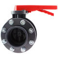 U-PVC butterfly valve incl. loose flange and stub set