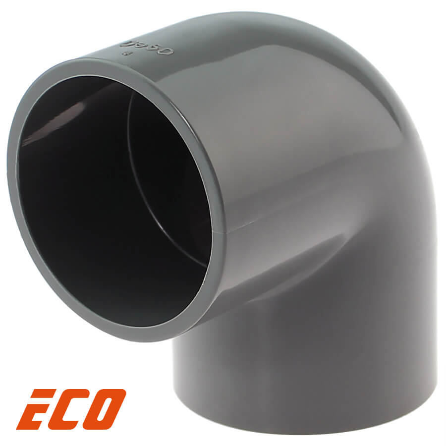 PVC-U Winkel 90 ECO 2fach Klebemuffe