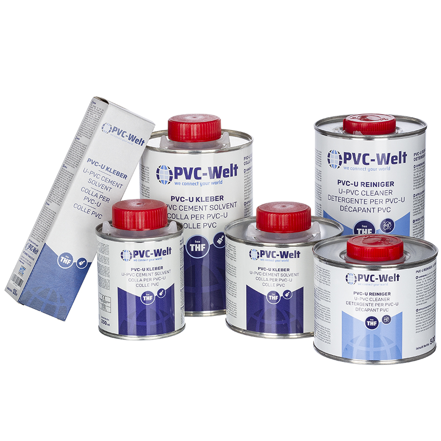 U-PVC adhesive and detergent