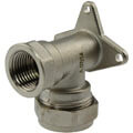 Brass compression fitting with flange x female thread