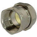 Brass adapter compression fitting x female thread