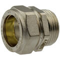 Brass adapter compression fitting x male thread