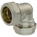 Brass elbow 90 compression fitting