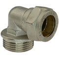 Brass elbow 90 compression fitting x male thread