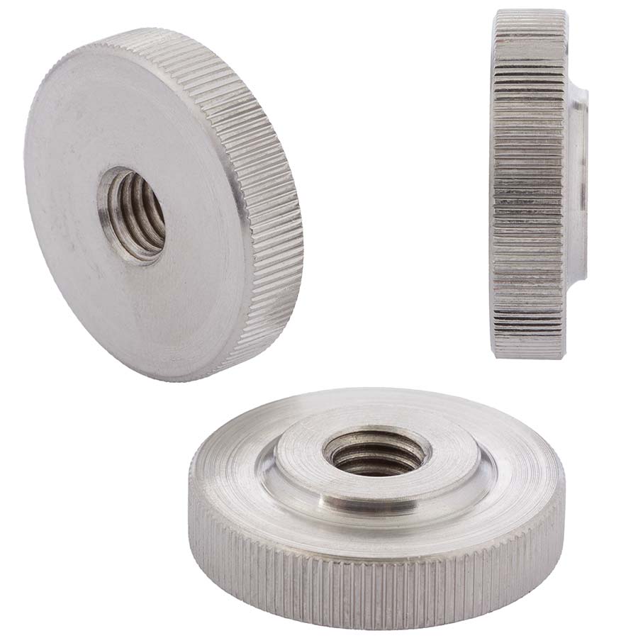 Knurled nut with low collar DIN 467