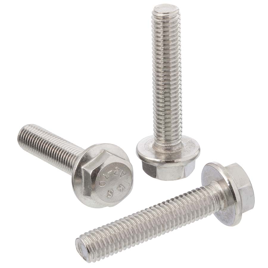 A2 ss hexagon head screw with flange DIN 6921