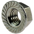 Hexagon nut with flange and serration sim.DIN 6923