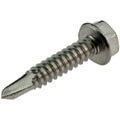 Hexagon head drilling screw with collar and tapping screw thread DIN 7504 K