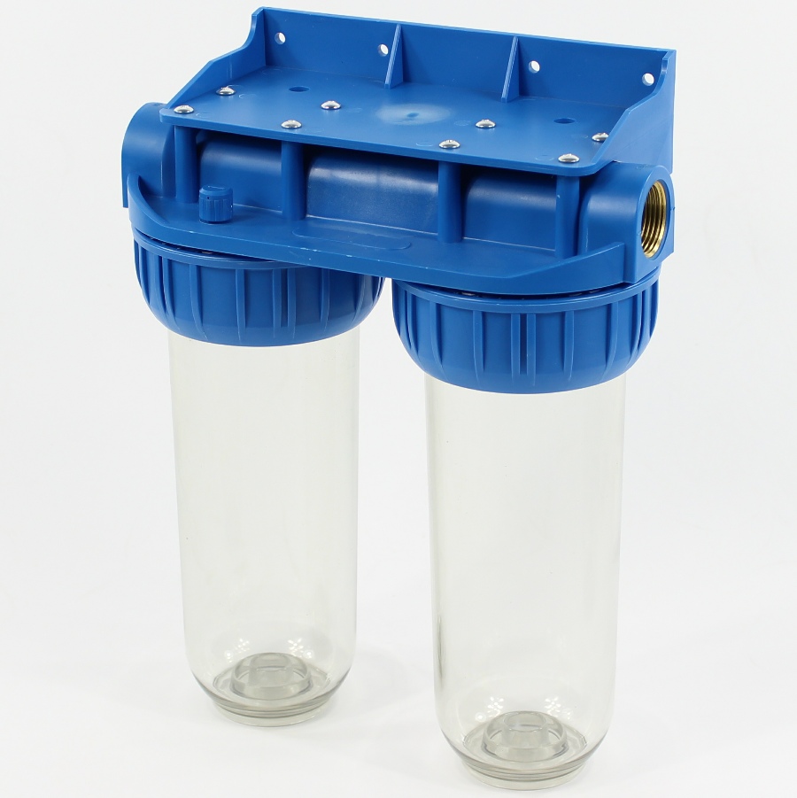 Double water filter container 10