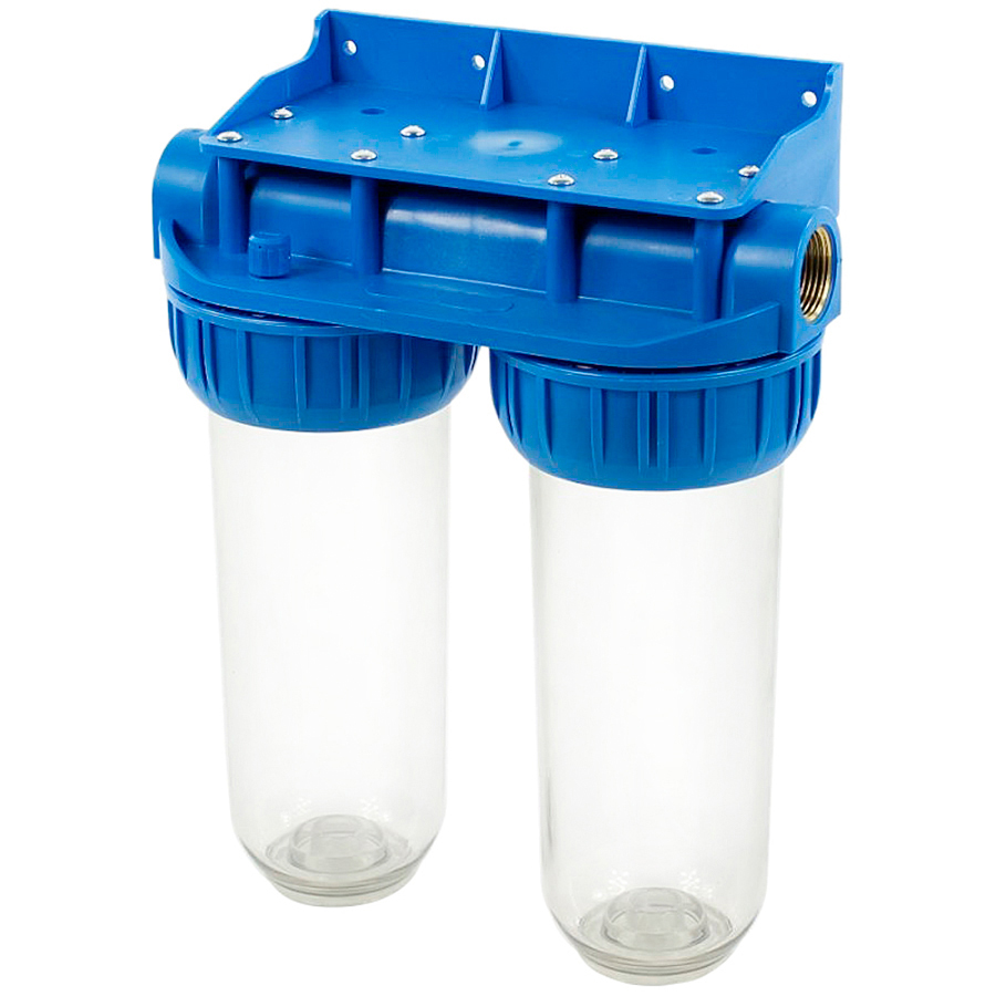 Double water filter container 10