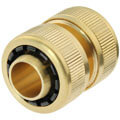 Brass Quick-Click coupling with hose joint