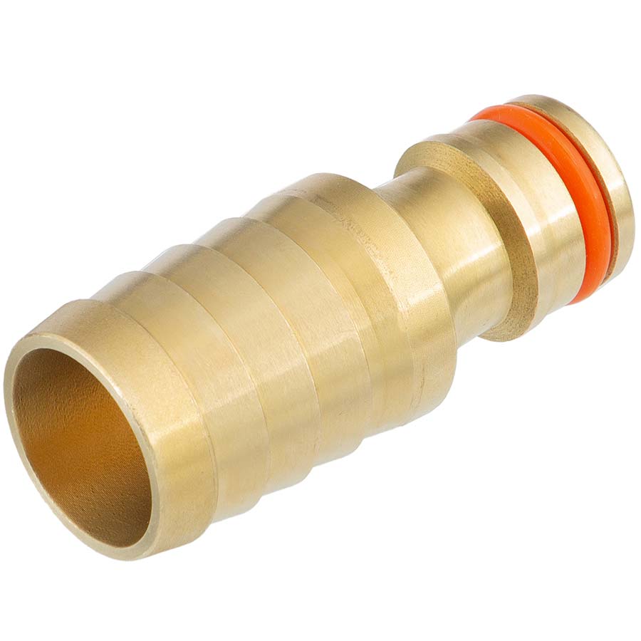 Brass Quick-Click coupling with hose tail