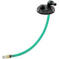 Upper cap with hose and ventilation for IBC container