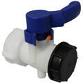 Butterfly valve for IBC container