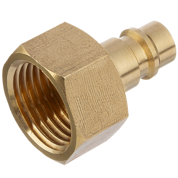 Brass female threaded plug nipple for compressed air
