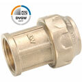 Brass adapter compression fitting x female thread, DVGW