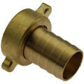 Brass hose tail with female thread and nut