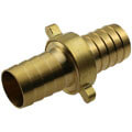 Brass hose tail union with flat gasket