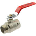 Brass female/male threaded ball valve with steel handle