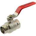 Brass female/male threaded ball valve with A2 ss handle