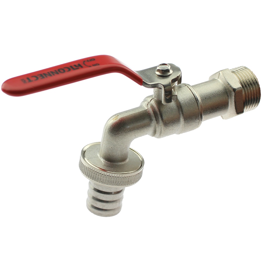 Brass spigot with hose tail and A2 ss handle