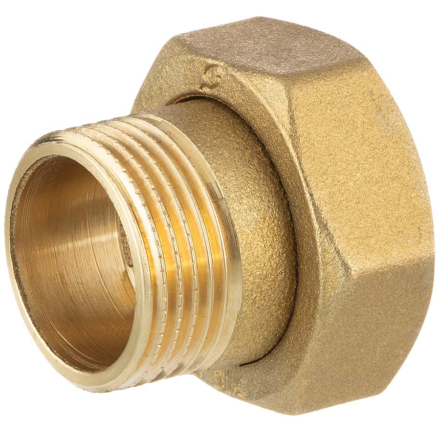 Brass male/female threaded water counter union