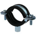 Zinc-coated steel pipe collar with rubber insert DIN 4109